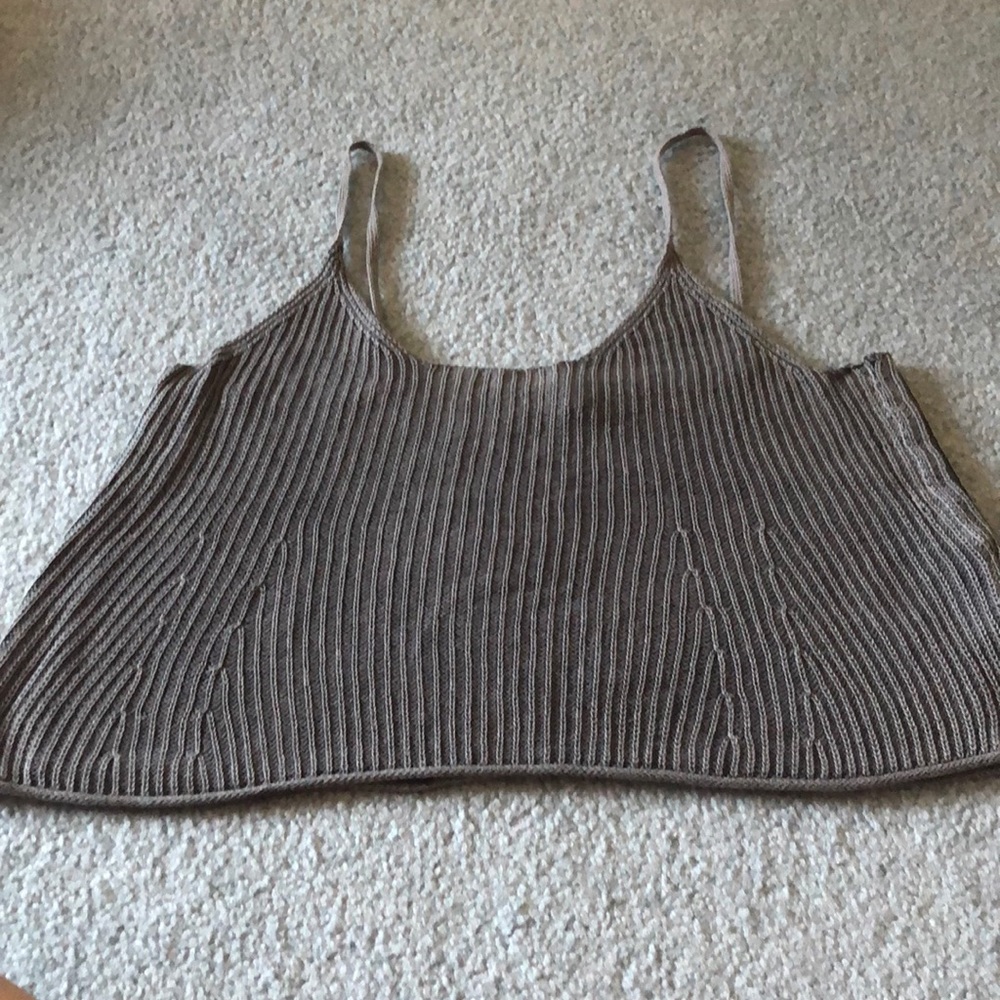 Urban Outfitters Gray Knit Crop Top